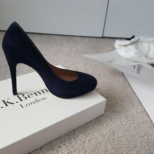 Lk Bennett sledge suede pump.